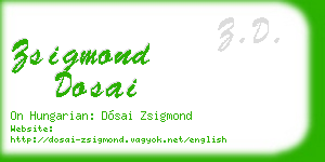 zsigmond dosai business card